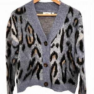 2/40$Tngt leopard boutons crop vest  size medium